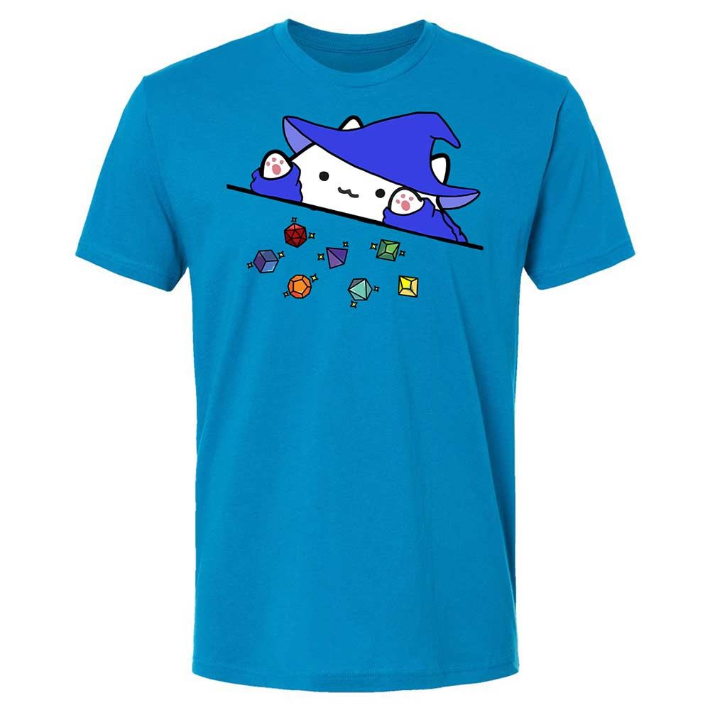 Cat Throws Dices Premium Unisex T-Shirt - Turquoise - 6