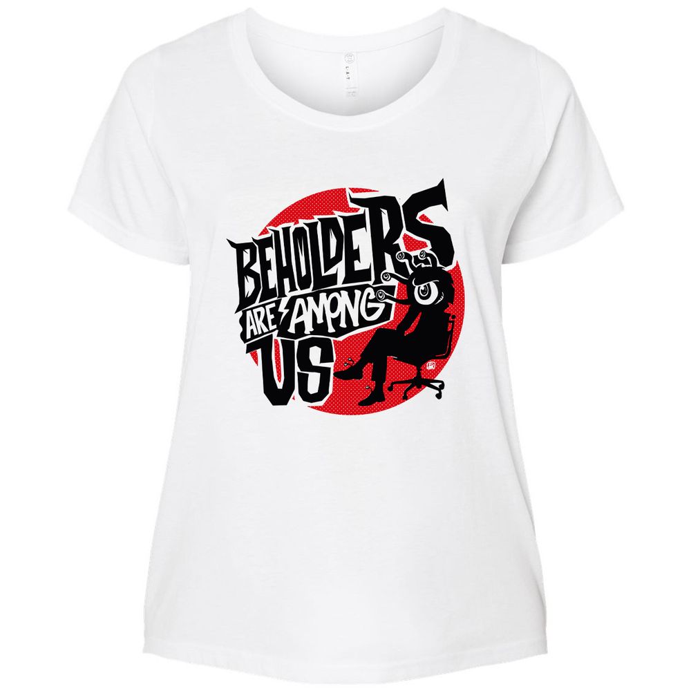 Beholders Are Among Us Ladies Curvy Jersey - White - 6