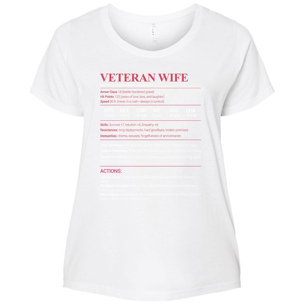Veteran New Ladies Curvy Jersey - White - 6