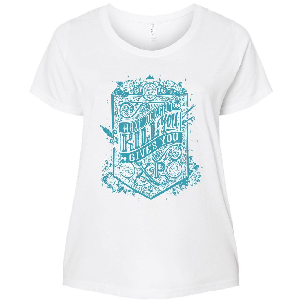 What Doesn't Kill You Gives You XP Ladies Curvy Jersey - White - 6