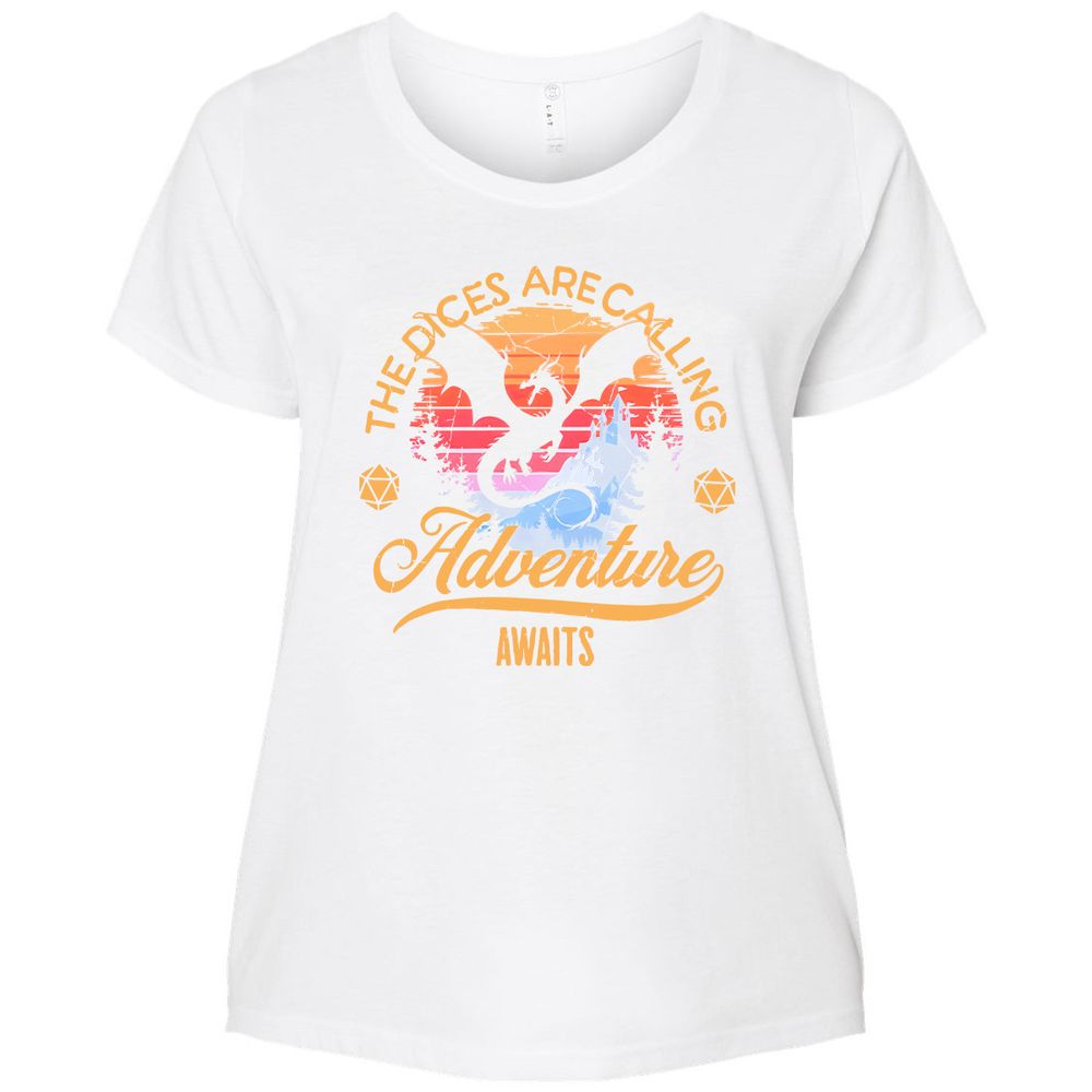 The Dices Are Calling Ladies Curvy Jersey - White - 6