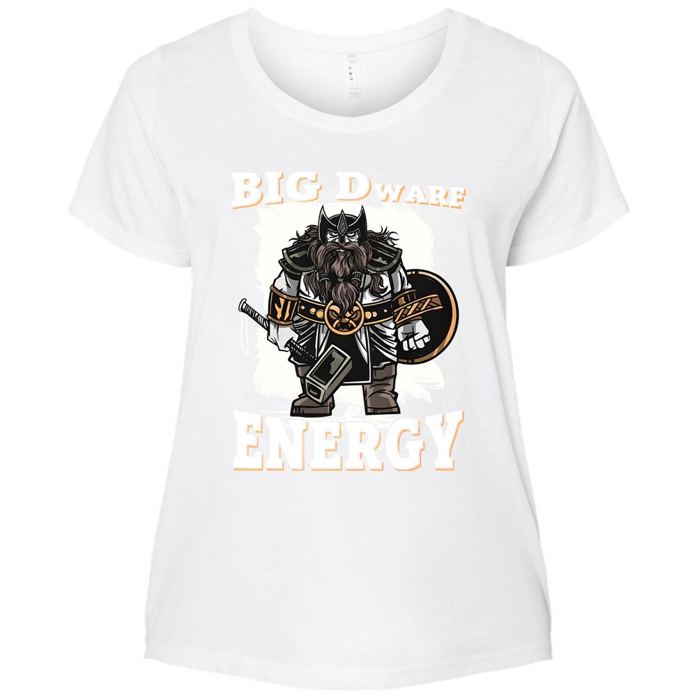 Big Dwarf Energy Ladies Curvy Jersey - White - 6