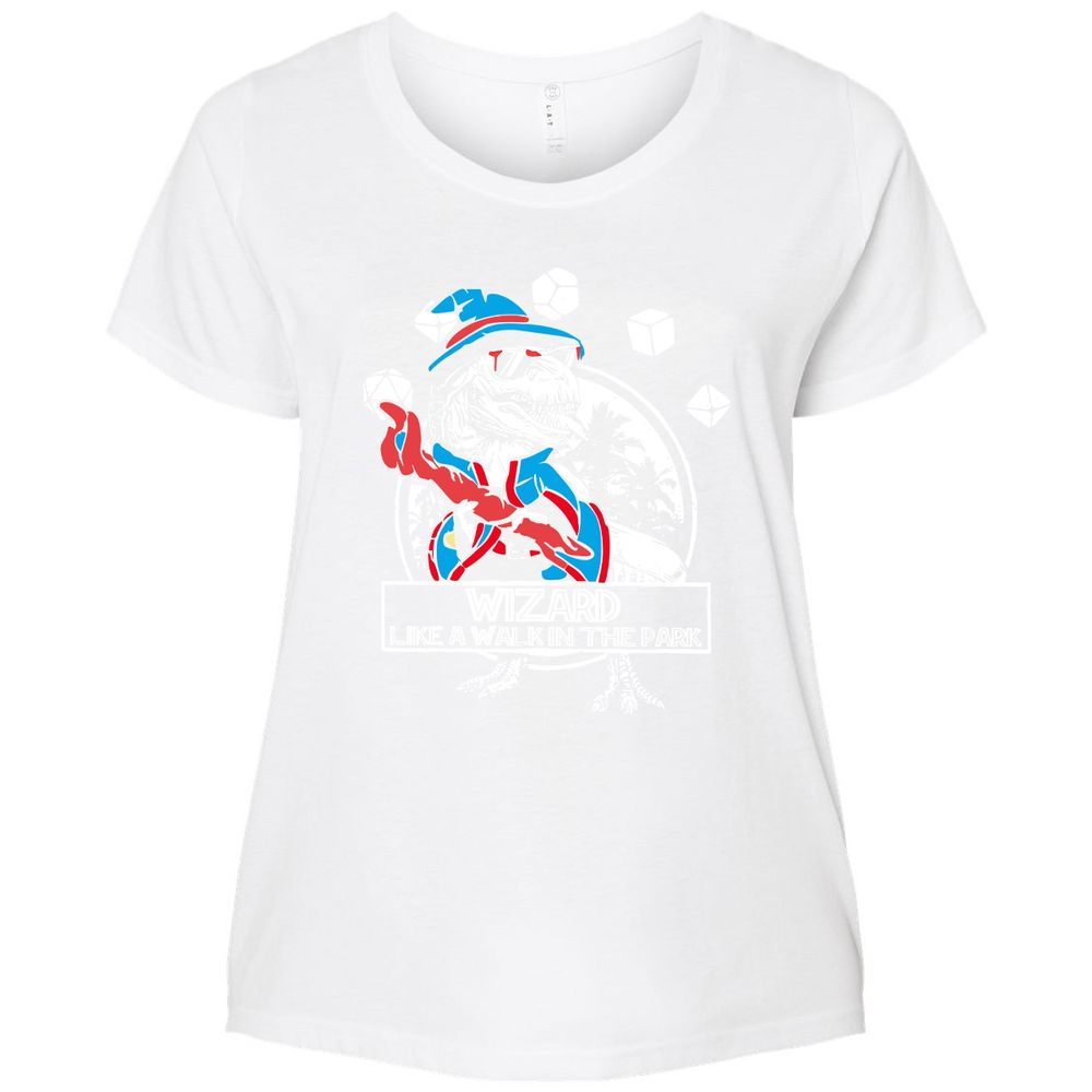 Wizard Like The Walk In The Park Ladies Curvy Jersey - White - 6