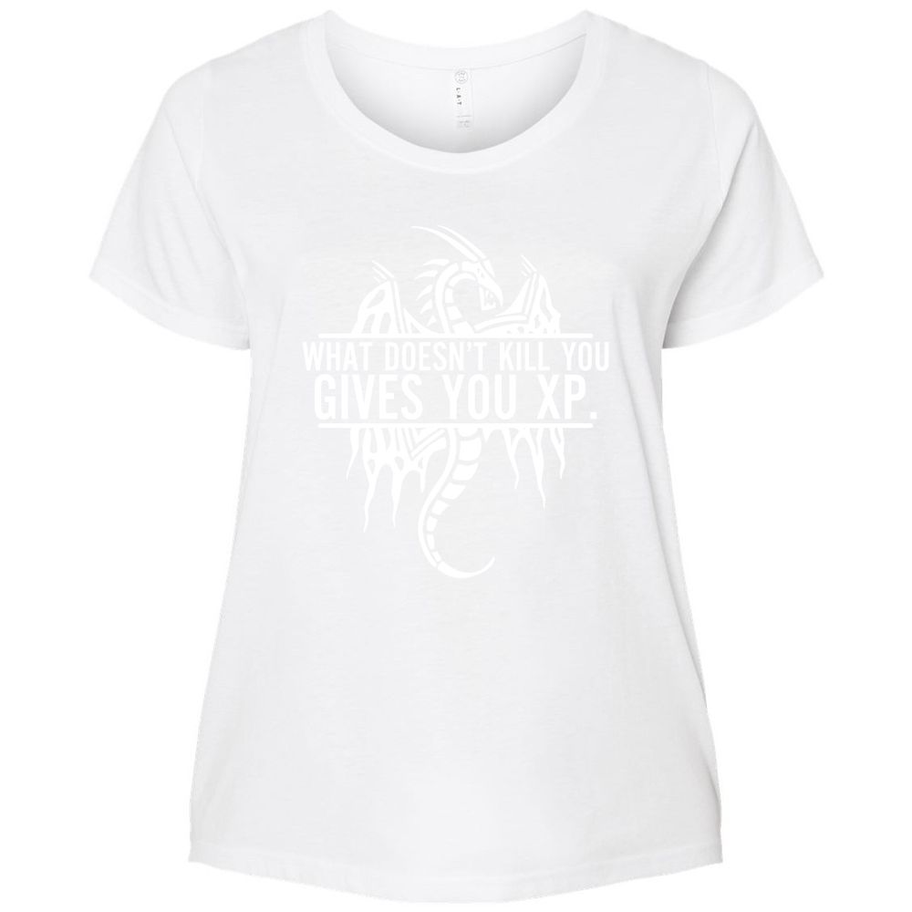What Doesn't Kill You Ladies Curvy Jersey - White - 6