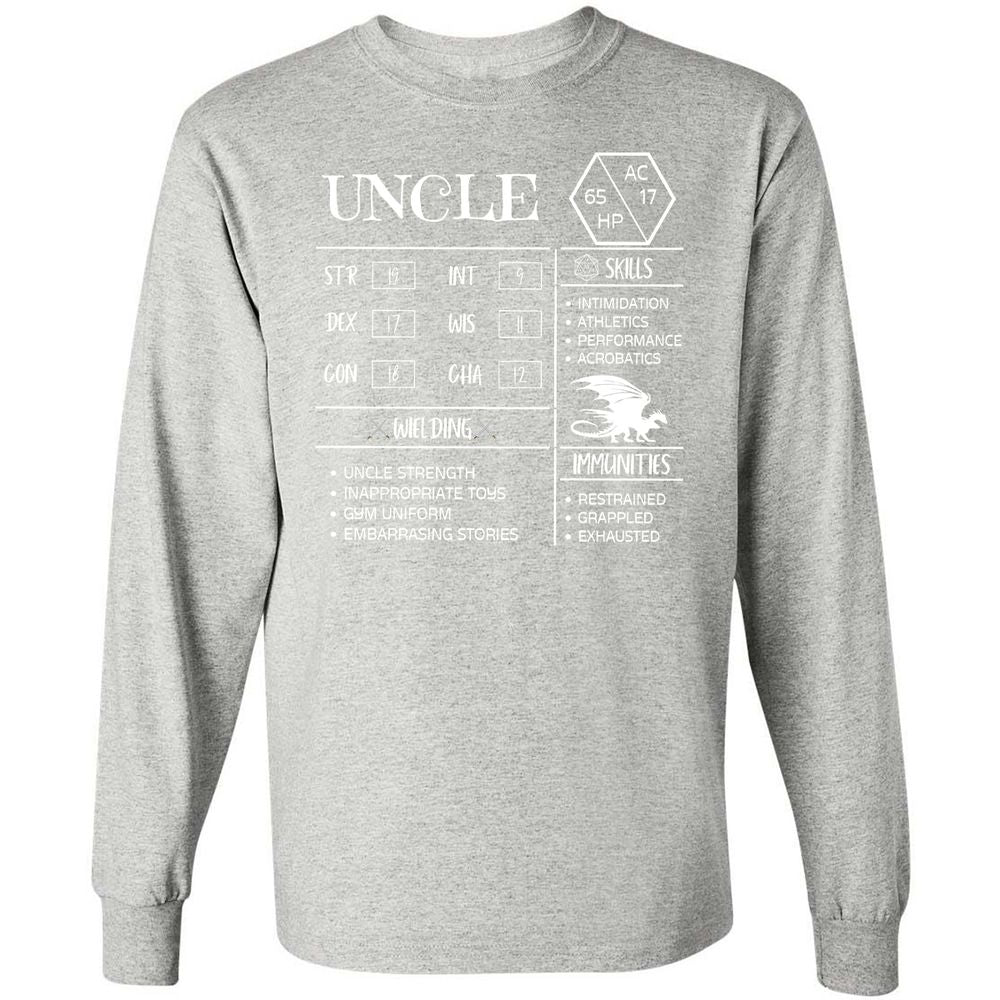 Uncle Stats 2 Long Sleeve T-Shirt - Ash - 7