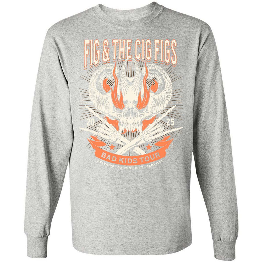 Fig and the Cig Figs, Dimension 20 Long Sleeve T-Shirt - Ash - 7