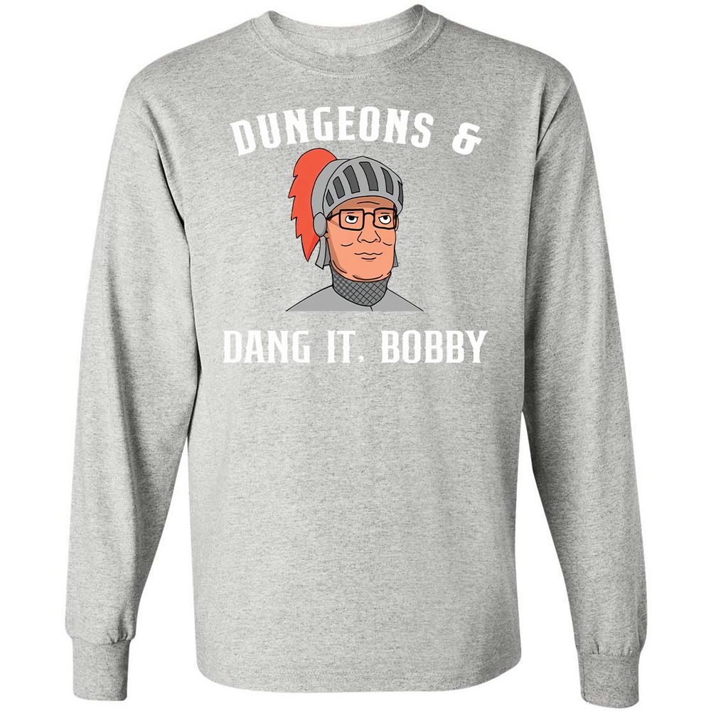 Dang It Bobby Long Sleeve T-Shirt - Ash - 7