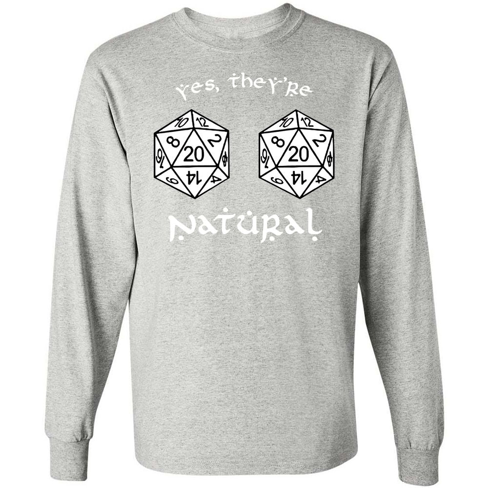 They Are Natural Long Sleeve T-Shirt - Ash - 7