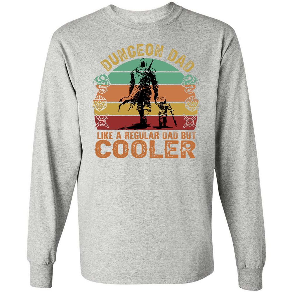 Dungeon Dad Like A Regular Dad Long Sleeve T-Shirt - Ash - 7