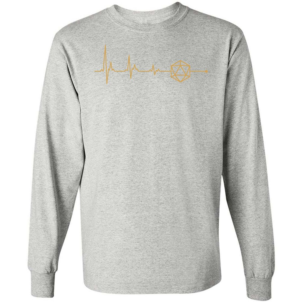 D20 Dice Is My Life Long Sleeve T-Shirt - Ash - 7