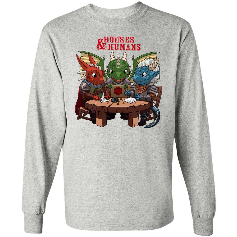 Houses & Humans Long Sleeve T-Shirt - Ash - 7
