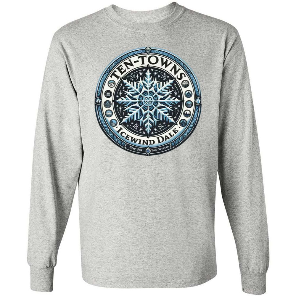 Ten-Towns Icewind Dale Long Sleeve T-Shirt - Ash - 7