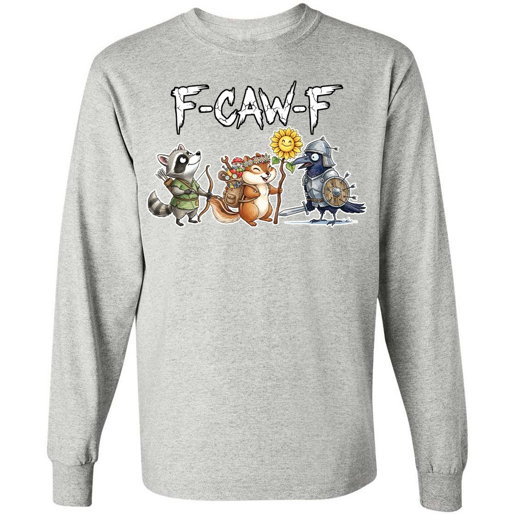 F-CAW-F Adventuring party Long Sleeve T-Shirt - Ash - 7