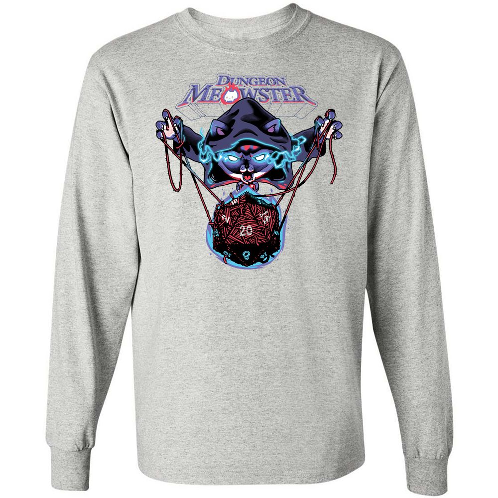 Dungeon Meowster Long Sleeve T-Shirt - Ash - 7