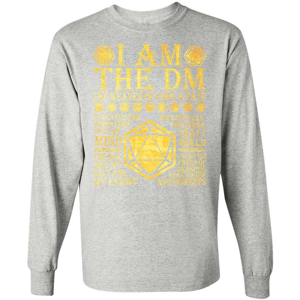 I Am The DM Long Sleeve T-Shirt - Ash - 7