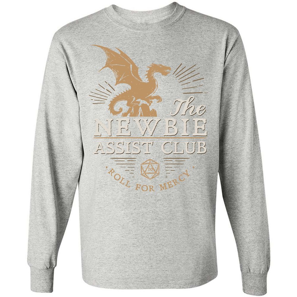 The Newbie Assist Club Long Sleeve T-Shirt - Ash - 7