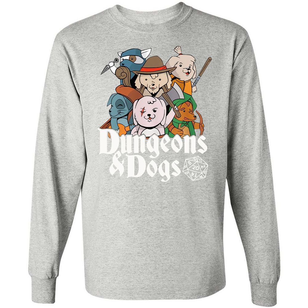 Dungeons & Dogs Long Sleeve T-Shirt - Ash - 7