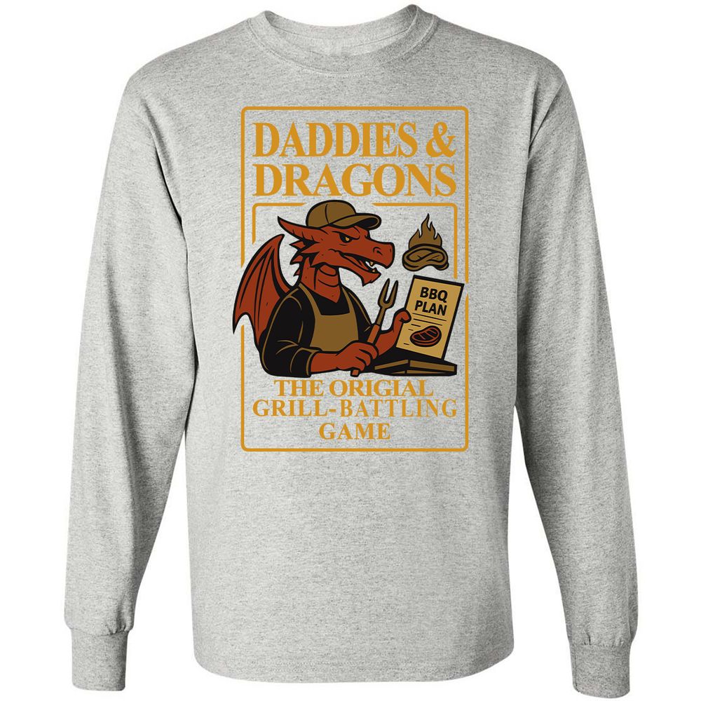 Daddies & Dragons Long Sleeve T-Shirt - Ash - 7
