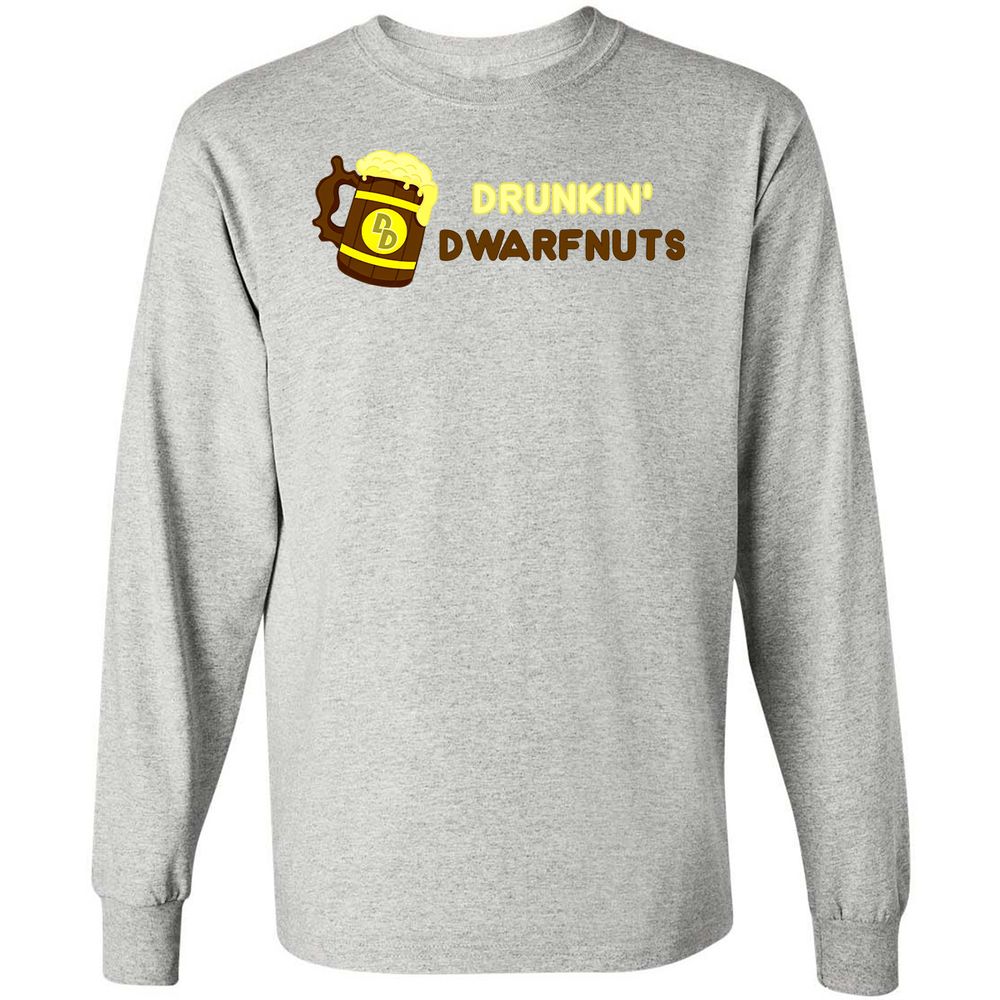 Drunkin' Dwartnuts Long Sleeve T-Shirt - Ash - 7
