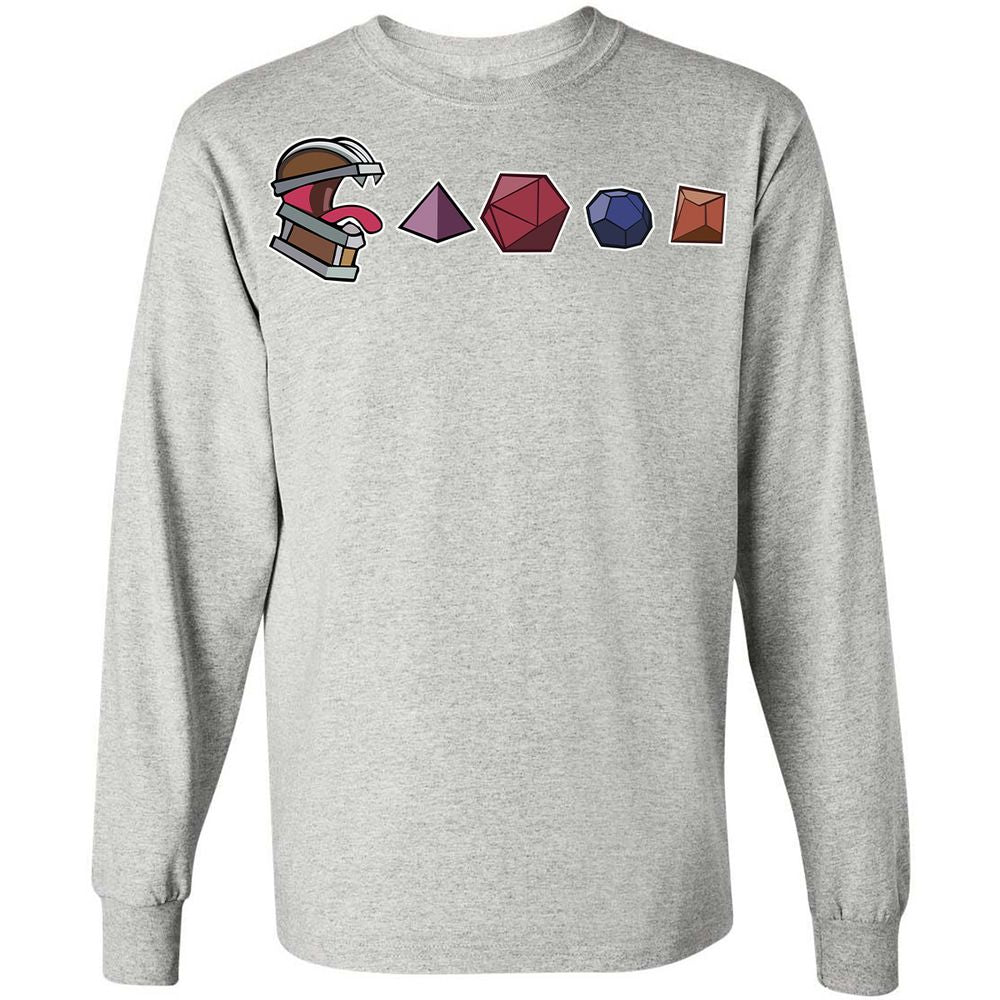 Mimic And Dices Long Sleeve T-Shirt - Ash - 7