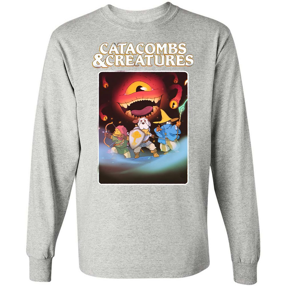 Catacombs & Creatures Long Sleeve T-Shirt - Ash - 7