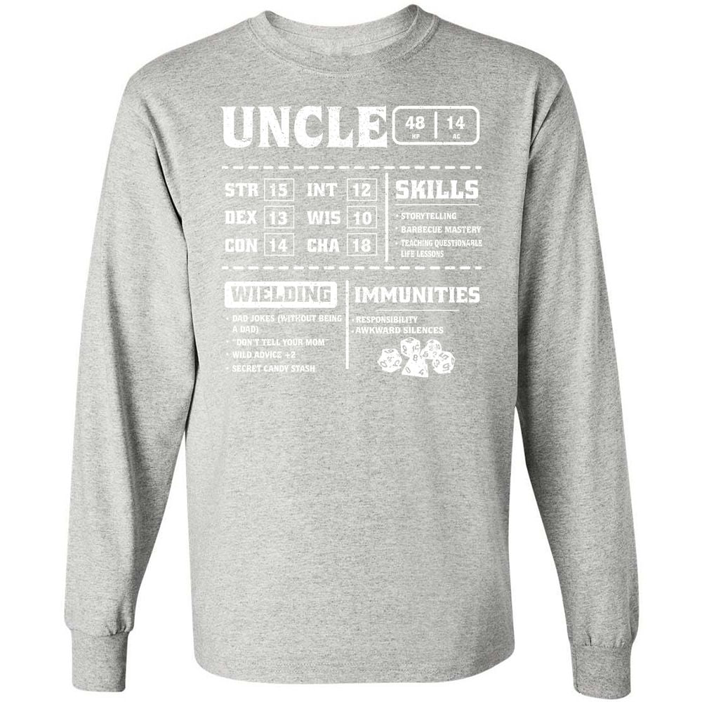 Uncle Stats Long Sleeve T-Shirt - Ash - 7