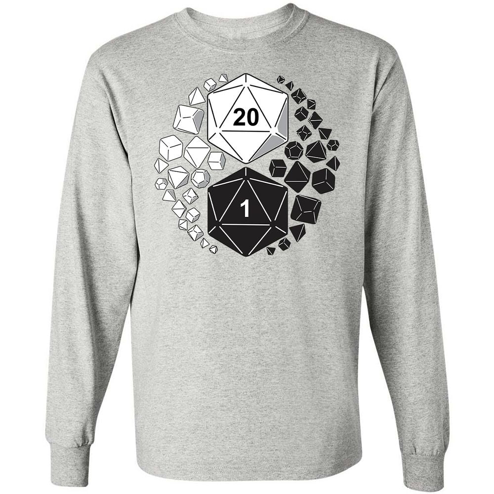 Gaming Yin Yang Long Sleeve T-Shirt - Ash - 7