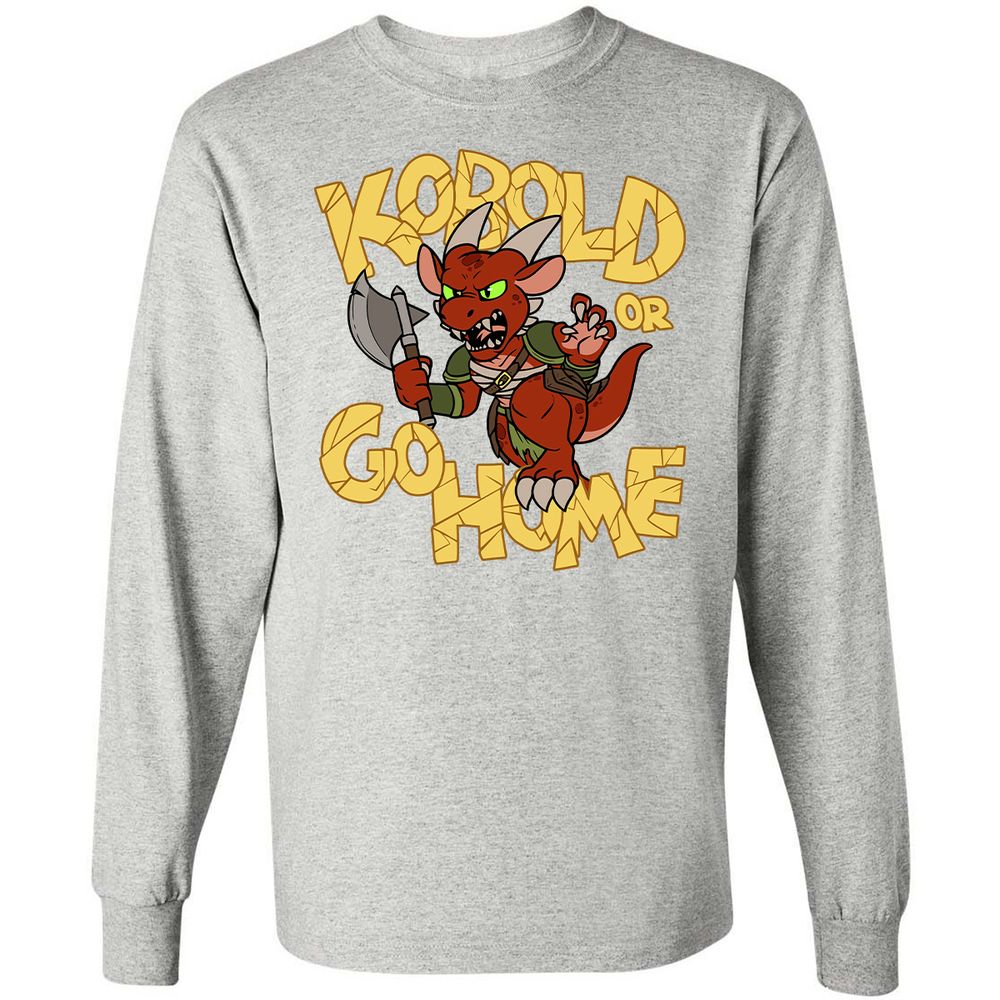 Kobold Or Go Home Long Sleeve T-Shirt - Ash - 7