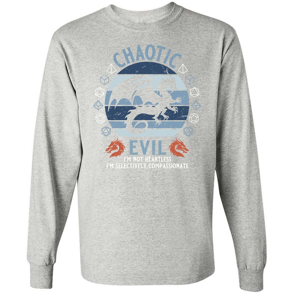 Chaotic Evil 2 Long Sleeve T-Shirt - Ash - 7
