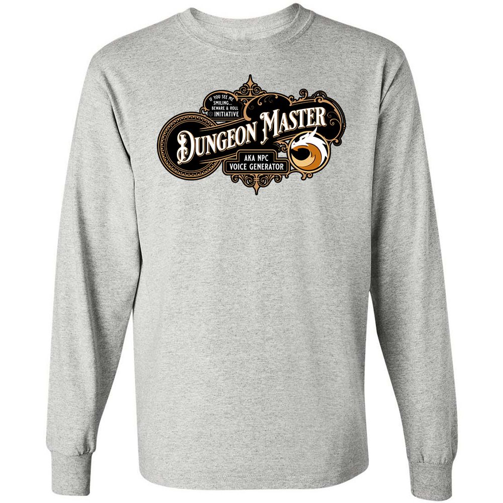 Dungeon Master Long Sleeve T-Shirt - Ash - 7
