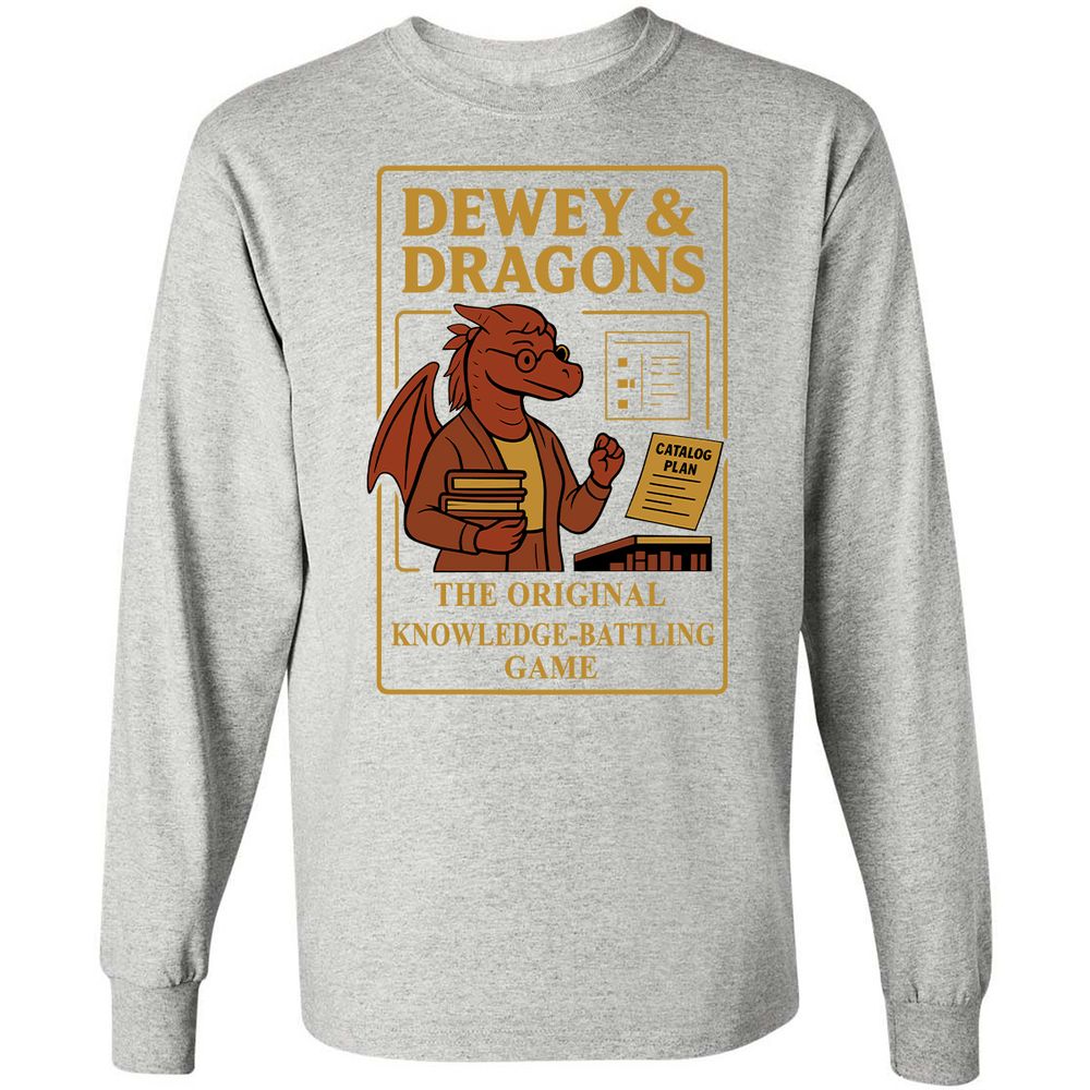 Dewey & Dragons Long Sleeve T-Shirt - Ash - 7