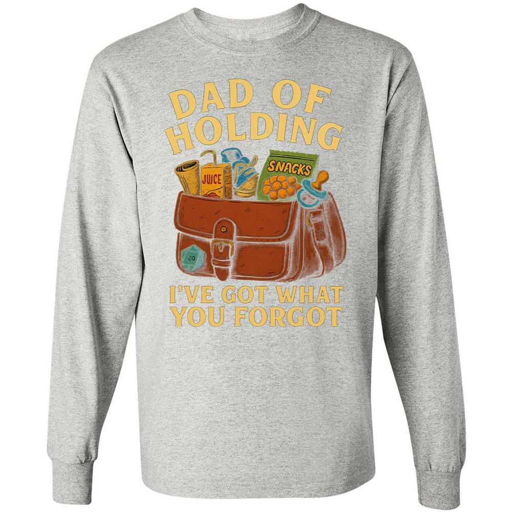 Dad Of Holding Long Sleeve T-Shirt - Ash - 7