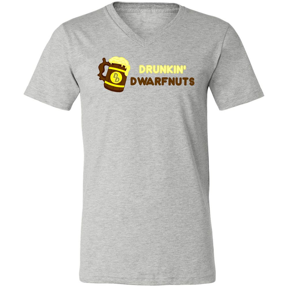 Drunkin' Dwartnuts Unisex V-Neck T-Shirt - Athletic Heather - 7