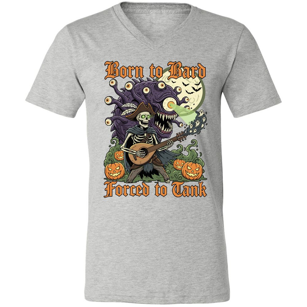 Born to Bard – Forced to Tank Unisex V-Neck T-Shirt - Athletic Heather - 7