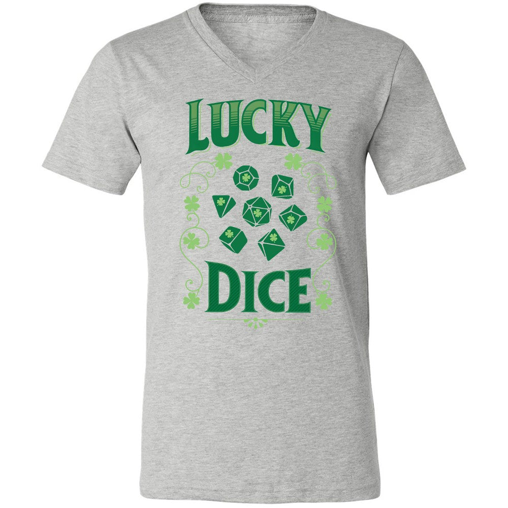 Lucky Dice Unisex V-Neck T-Shirt - Athletic Heather - 7