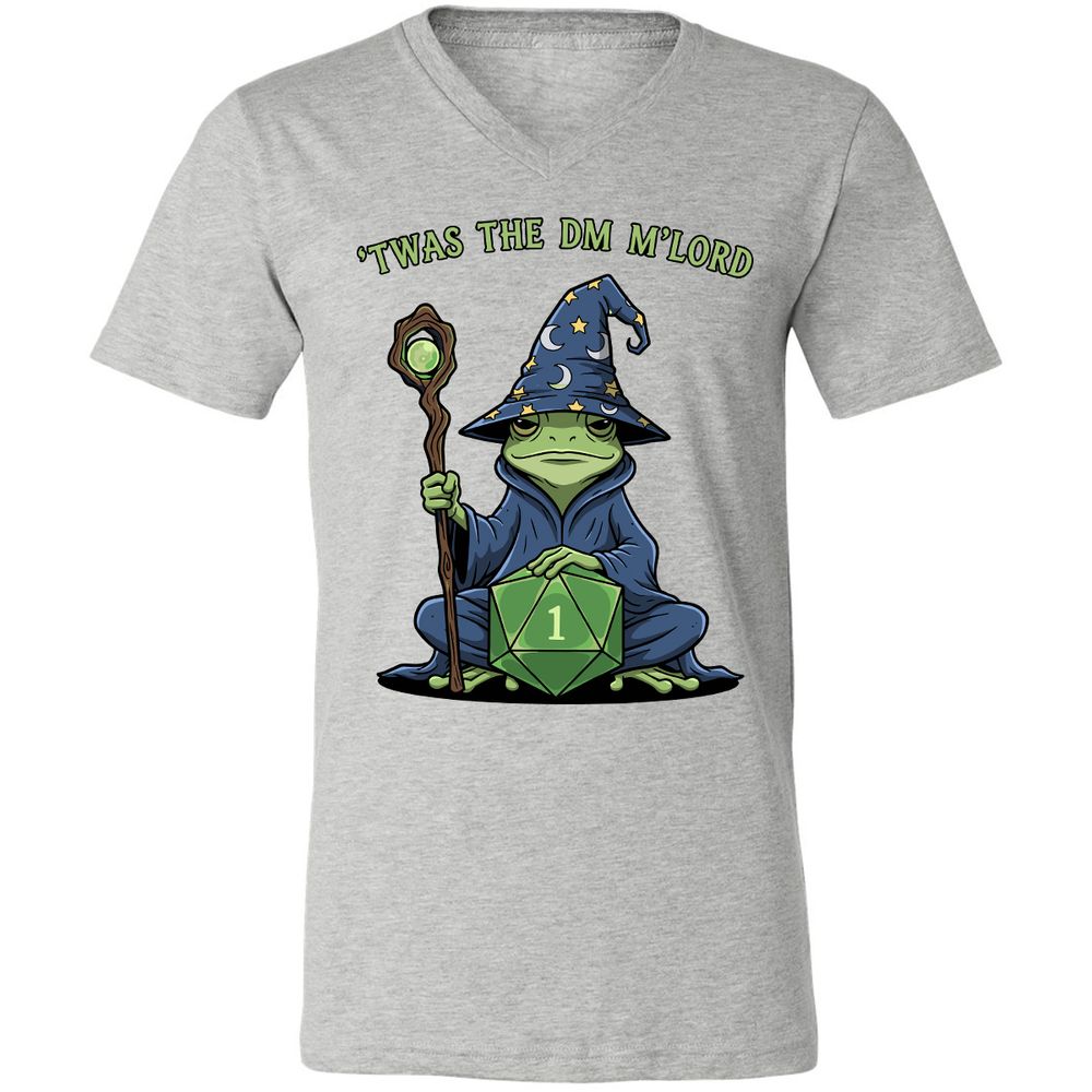 Twas the DM M’lord Unisex V-Neck T-Shirt - Athletic Heather - 7