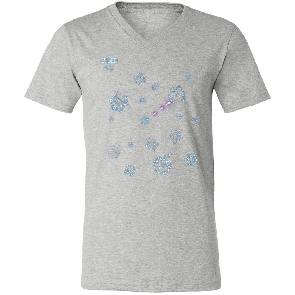 The Dices Game Unisex V-Neck T-Shirt - Athletic Heather - 7
