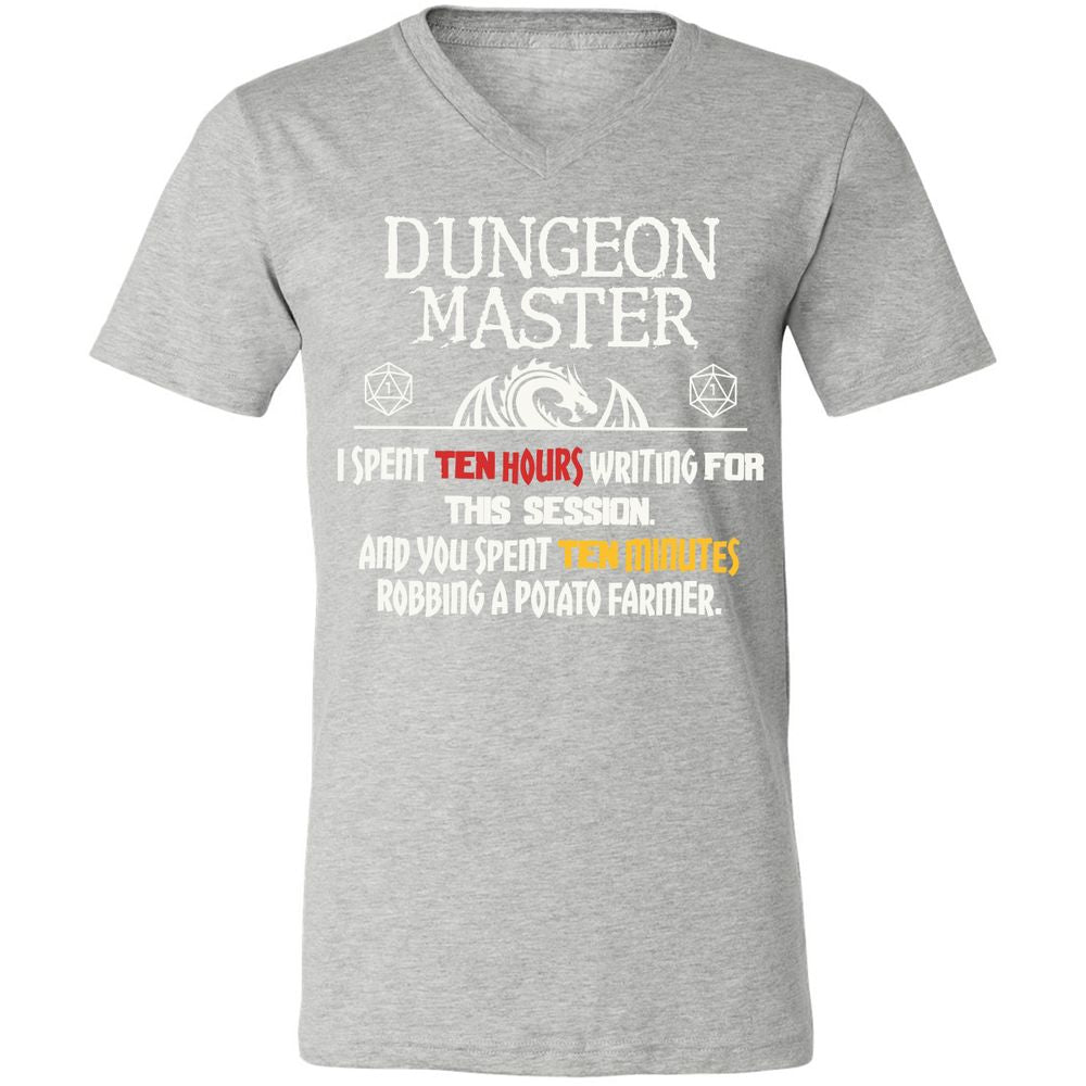 Dungeon Master Chaos Meme Unisex V-Neck T-Shirt - Athletic Heather - 7