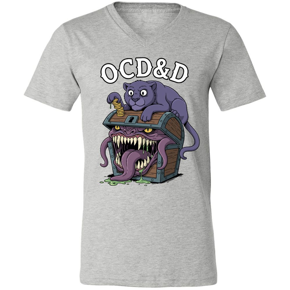 OCD&D Unisex V-Neck T-Shirt - Athletic Heather - 7