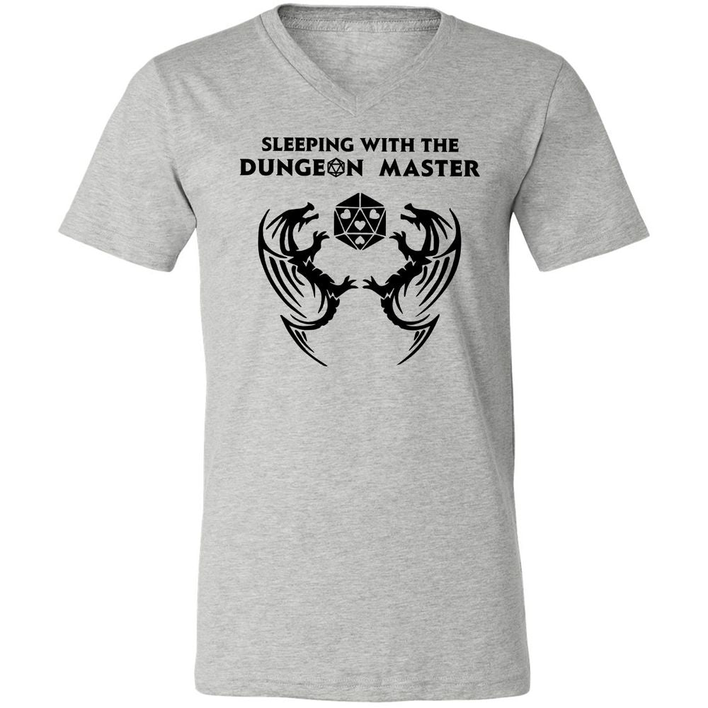 Sleeping With The DM Unisex V-Neck T-Shirt - Athletic Heather - 7