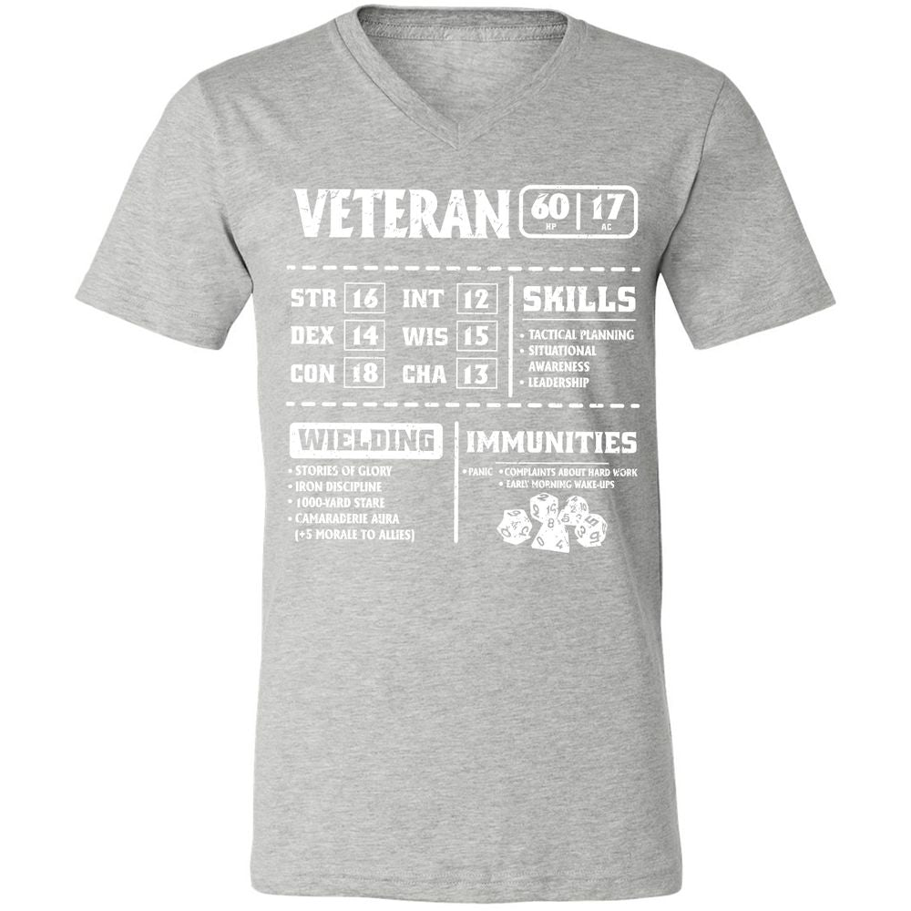 Veteran New Ver. Unisex V-Neck T-Shirt - Athletic Heather - 7