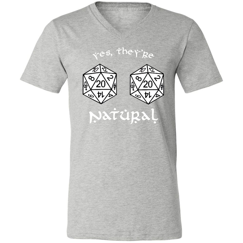 They Are Natural Unisex V-Neck T-Shirt - Athletic Heather - 7