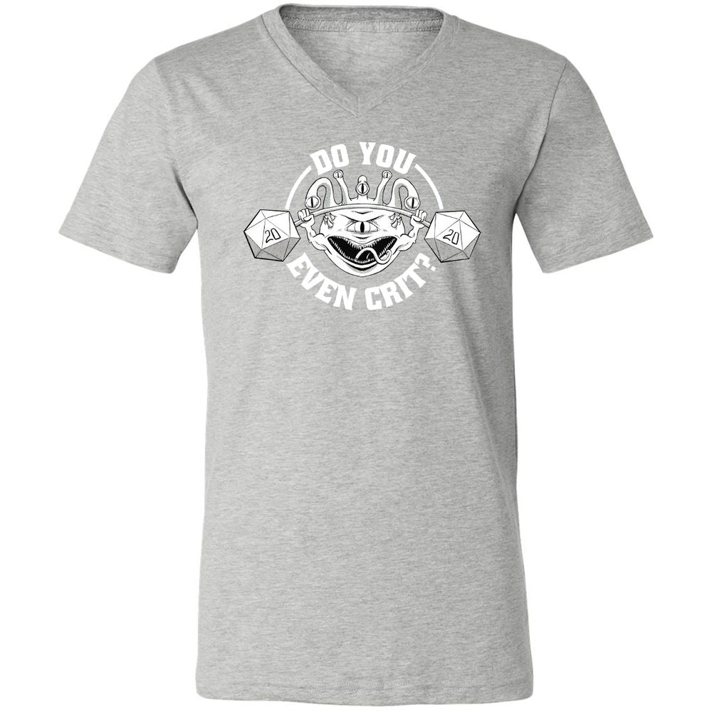 Do You Even Crit Unisex V-Neck T-Shirt - Athletic Heather - 7