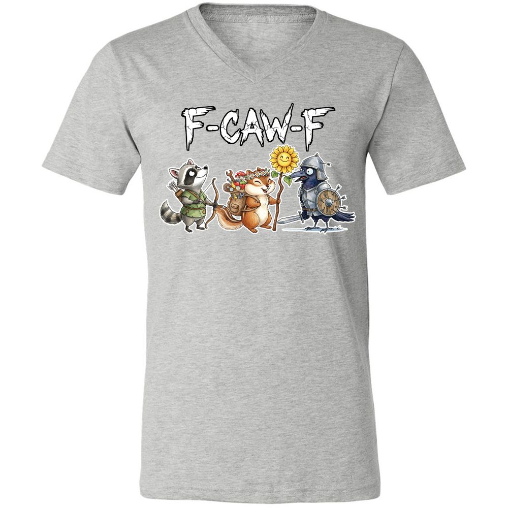 F-CAW-F Adventuring party Unisex V-Neck T-Shirt - Athletic Heather - 7
