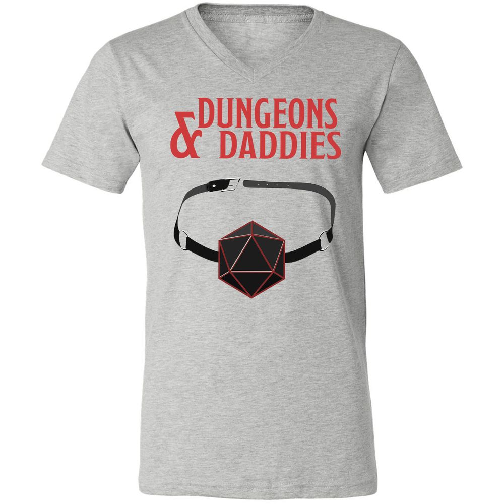 Dungeons And Daddies Unisex V-Neck T-Shirt - Athletic Heather - 7