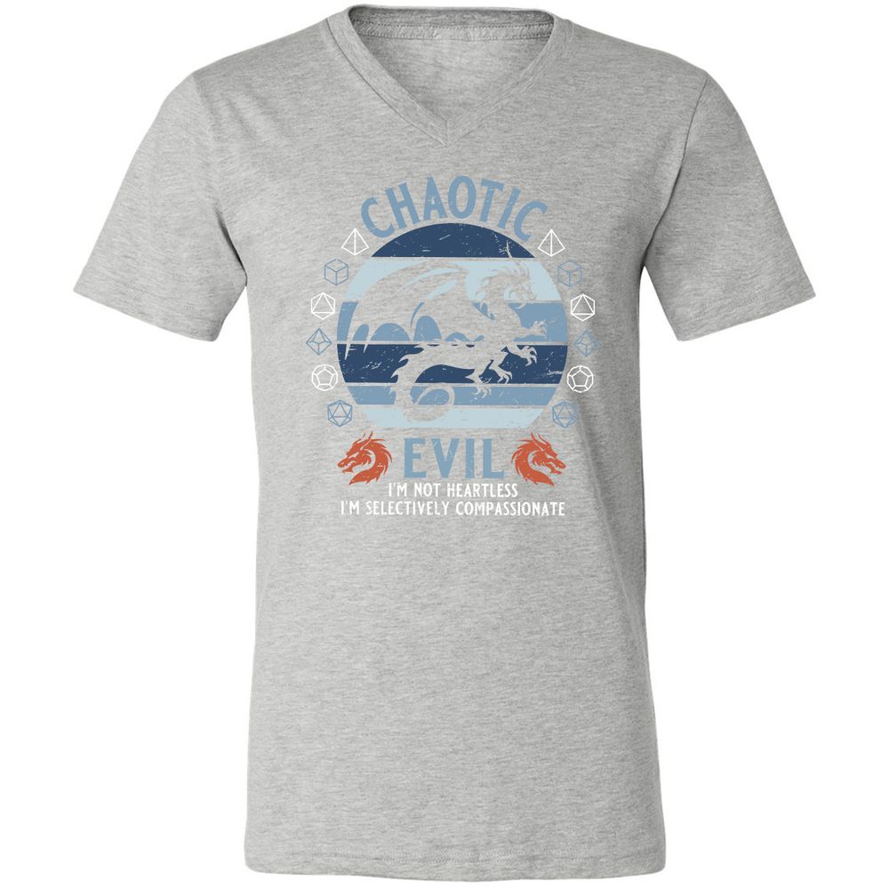 Chaotic Evil 2 Unisex V-Neck T-Shirt - Athletic Heather - 7