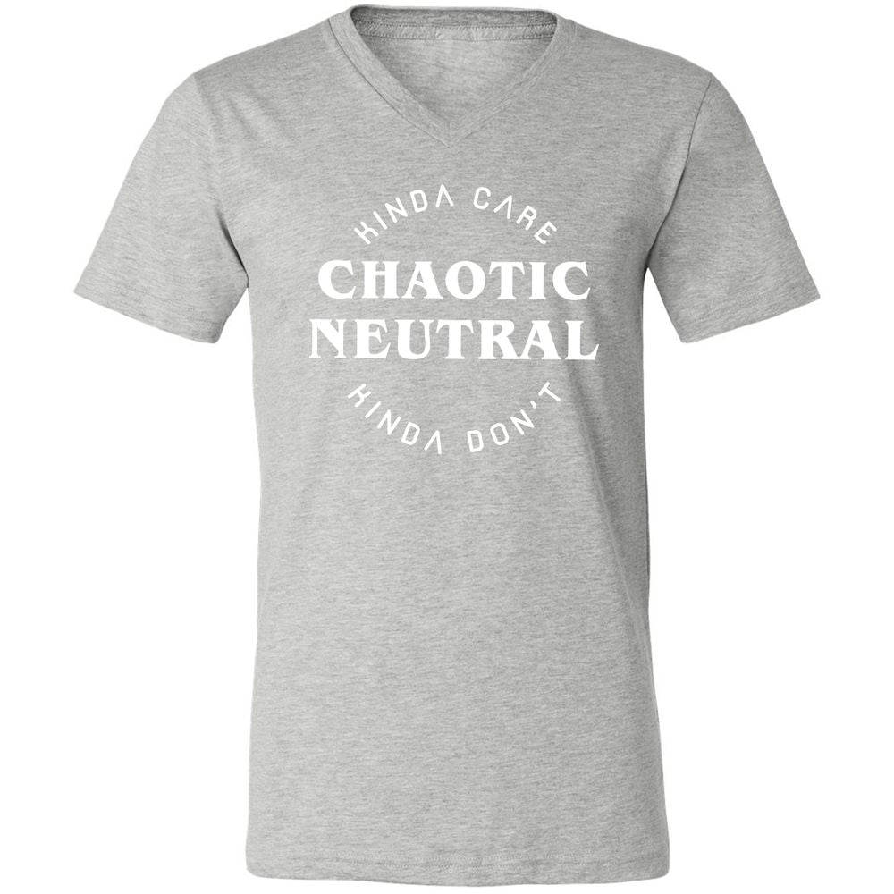 Chaotic Neutral Unisex V-Neck T-Shirt - Athletic Heather - 7