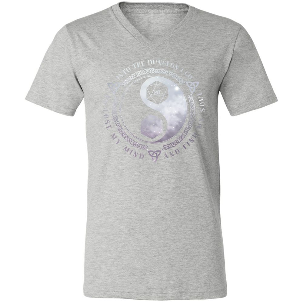 Into The Dungeon I Go Unisex V-Neck T-Shirt - Athletic Heather - 7