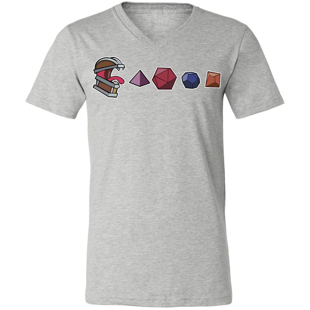 Mimic And Dices Unisex V-Neck T-Shirt - Athletic Heather - 7
