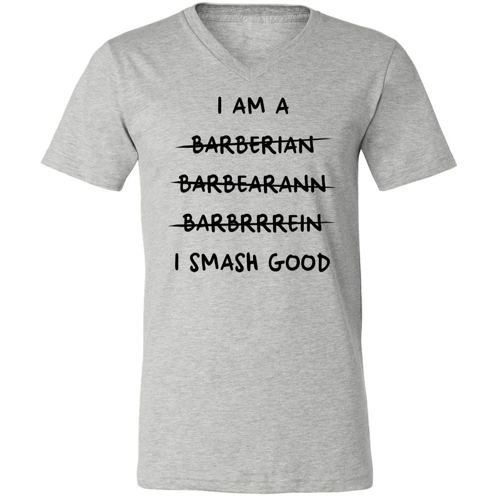 I Am A Barbarian Unisex V-Neck T-Shirt - Athletic Heather - 7